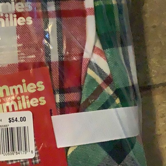 NWT Mens Plaid flannel Holiday Pajamas Sz 4 XB - Picture 3 of 3